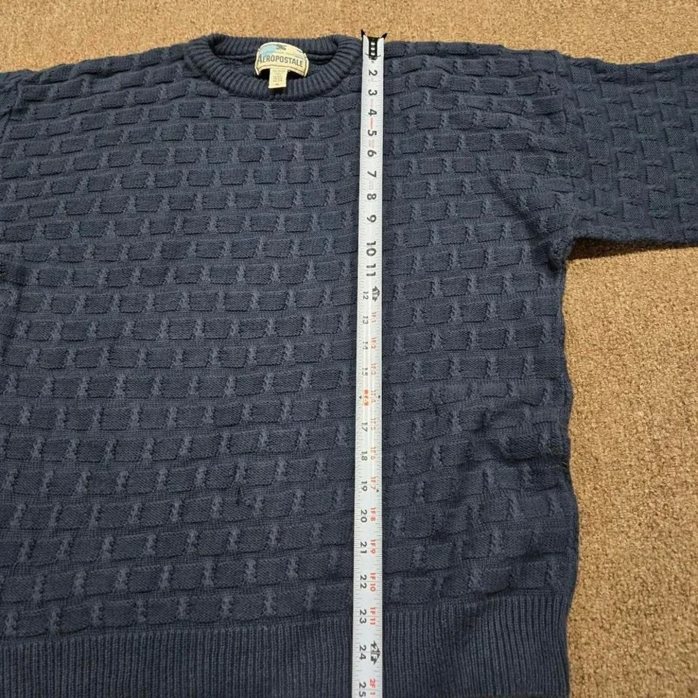 Vintage Aeropostale Knit Sweater XL — USA Made‎ Retro Navy Texture